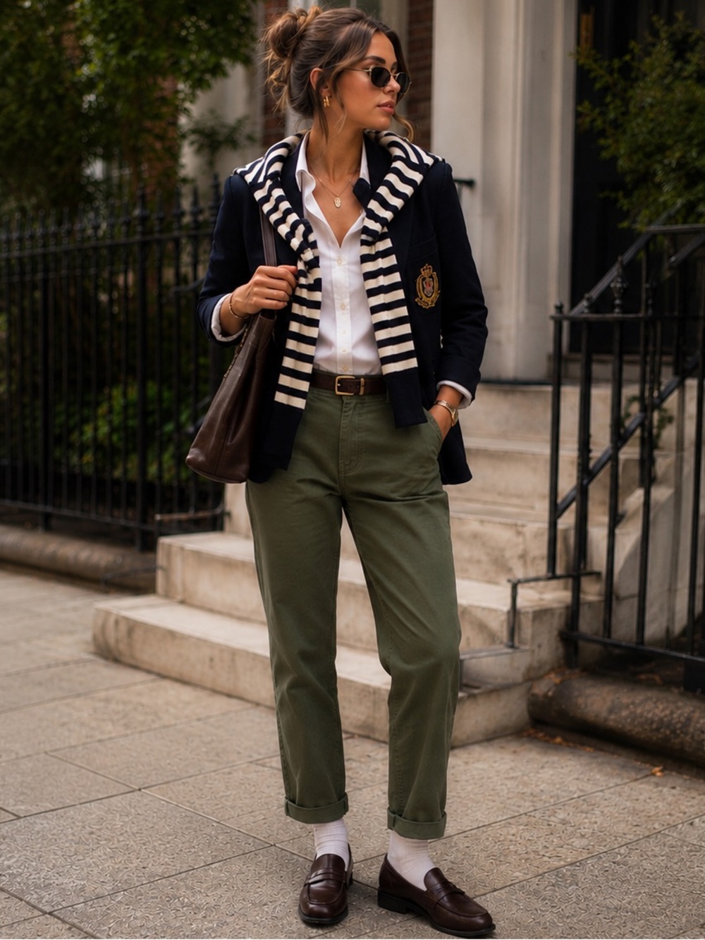 Gap Girlfriend Chinos Olive Green Utility Khakis | Y2K Utility Core Pants